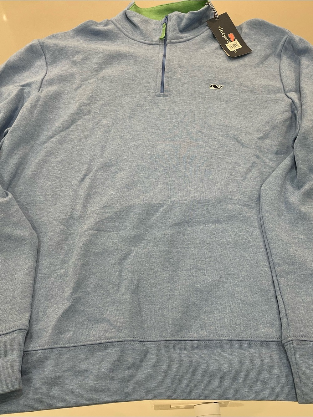 Vineyard Vines Light Blue Half-Zip Pullover for Men.  Medium.  NWT.